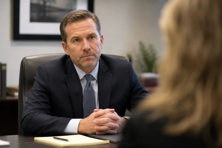 Michigan license restoration lawyer meets with a client to discuss a denied appeal and next steps