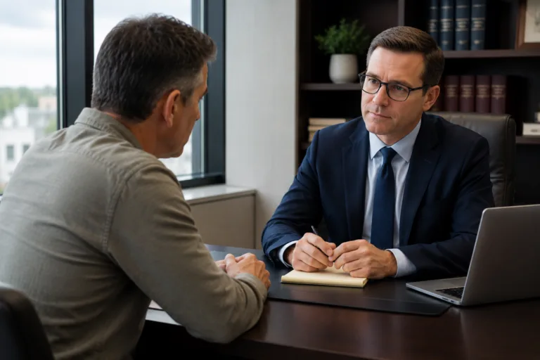 Attorney consulting with client facing a suspended license charge in Michigan