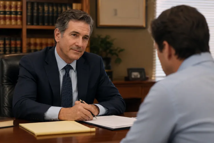 Michigan probation violation attorney meeting with client to discuss defense strategy