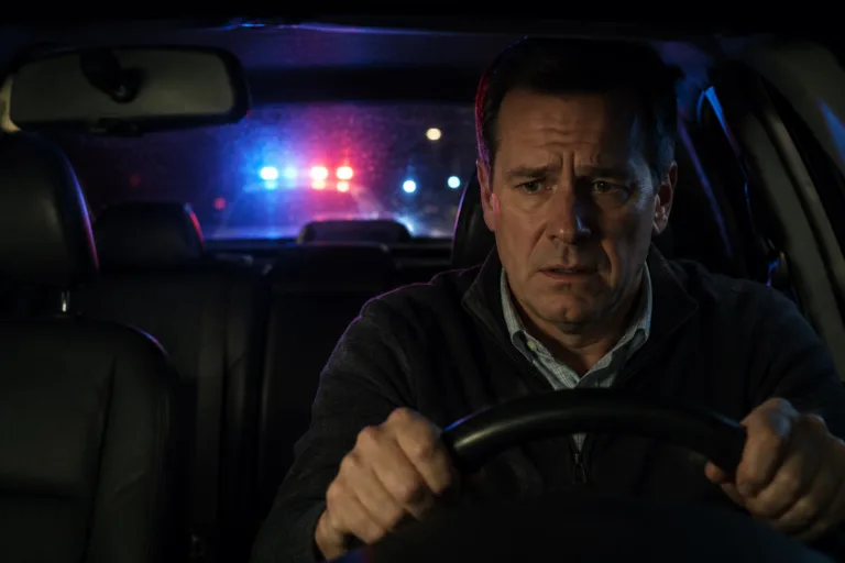 Man pulled over by police at night facing a Michigan DUI charge