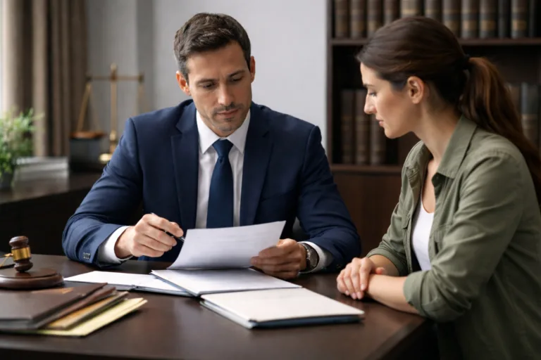 Michigan High BAC Super Drunk DUI lawyer reviewing case with client