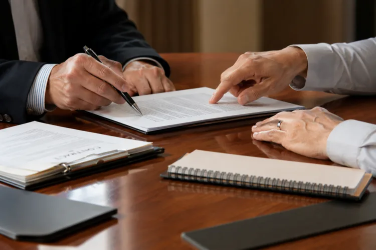 Attorney and client reviewing legal documents during a second DUI Michigan case consultation