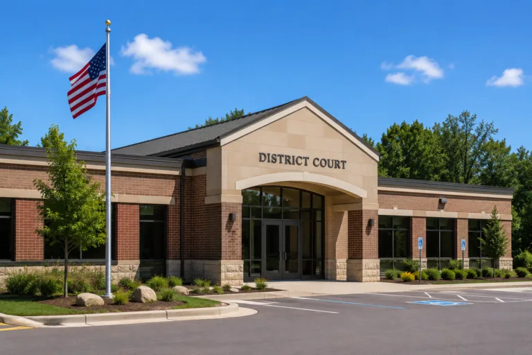 41A District Court building in Shelby Township Michigan where DUI and OWI cases are heard