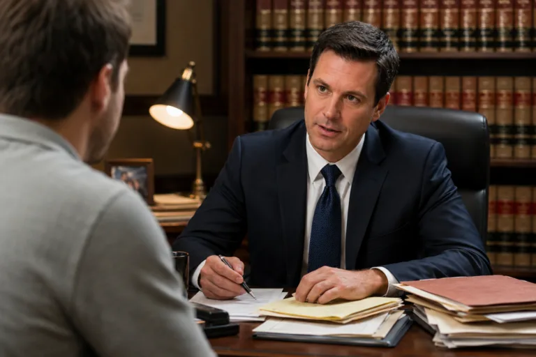 Shelby Township DUI defense attorney consulting with a client about a DUI case in the 41A District Court
